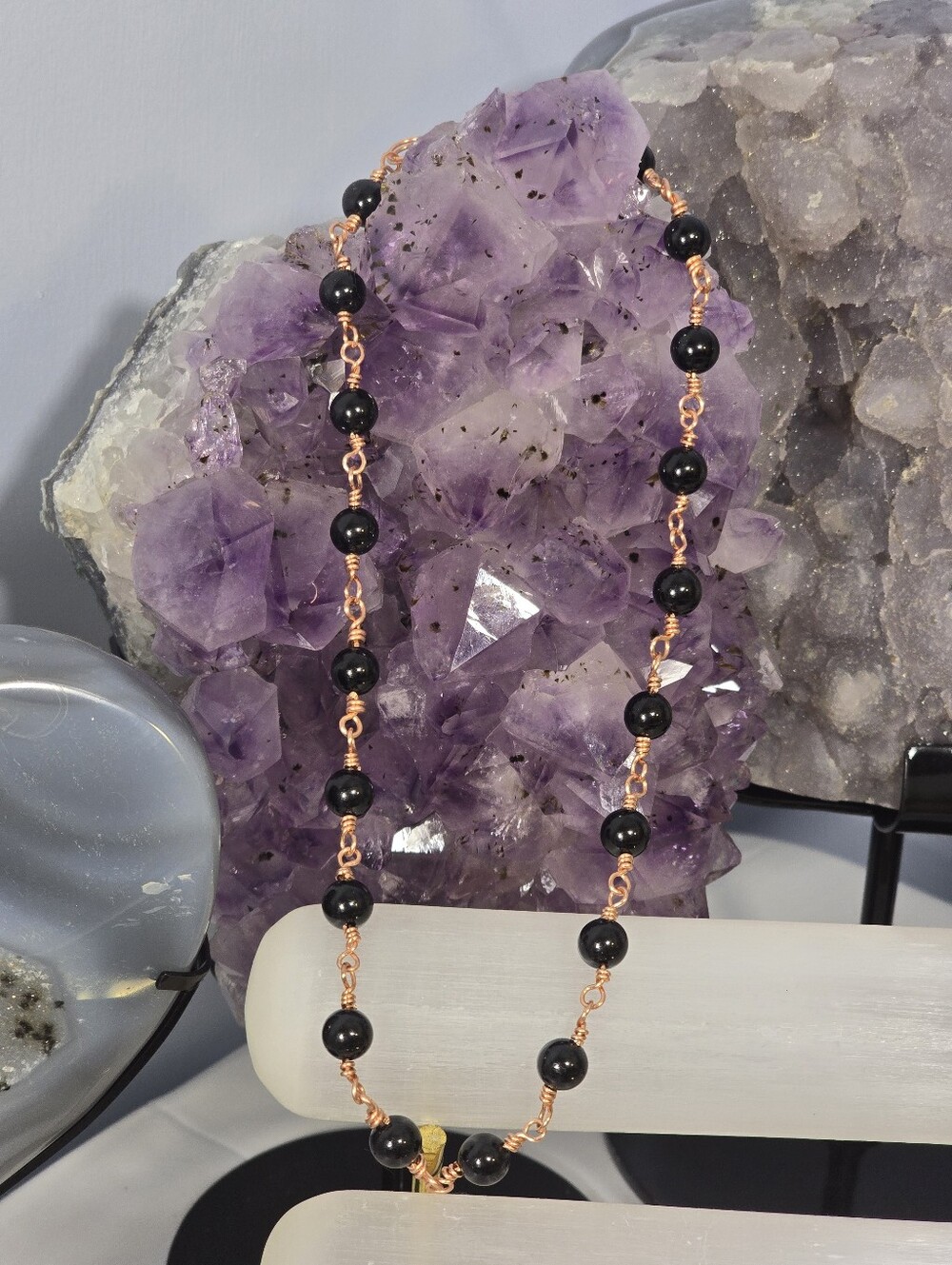 Black Tourmaline & Pure Copper Necklace